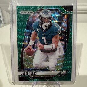🔥 2024 Jalen Hurts Panini Prizm Gree Wave Color Match Card 🔥